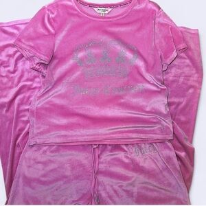 Juicy Couture Rhinestone Crown 2-Piece Velour Set